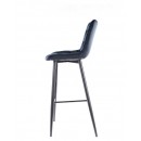 Стул барный SIGNAL CHIC H-1 Velvet Bluvel 19 черный/черный